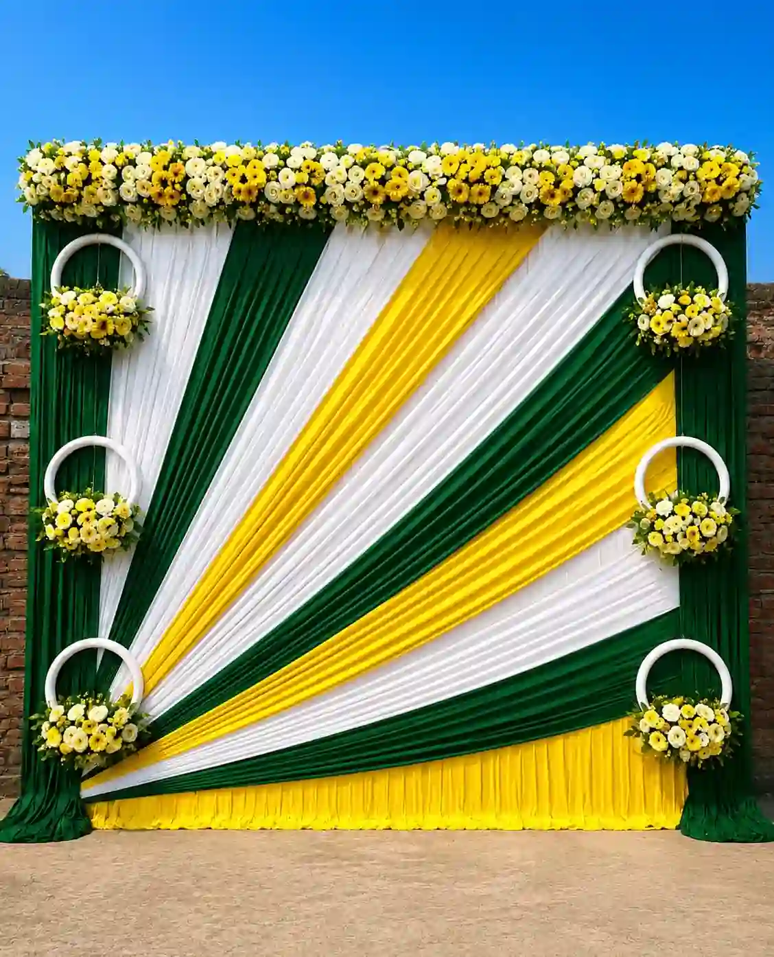 balloon decoration Wedding Royale Radiance Haldi Mehndi Setup